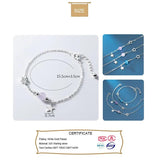 925 Silver Star Crystal Bracelet Birthday Gift DS2377