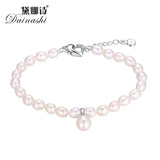 Freshwater Pearl Bracelet Women's Fine Jewelry Adjustable Chain