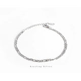 925 Sterling Silver Retro Chain Bracelet Women's Jewelry