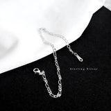 925 Sterling Silver Retro Chain Bracelet Women's Jewelry