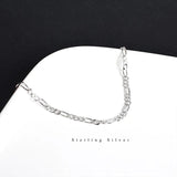 925 Sterling Silver Retro Chain Bracelet Women's Jewelry