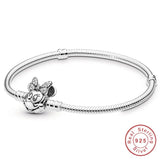 925 Silver 3mm Snake Chain Bracelet DIY Charms Beads Bangles Jewelry