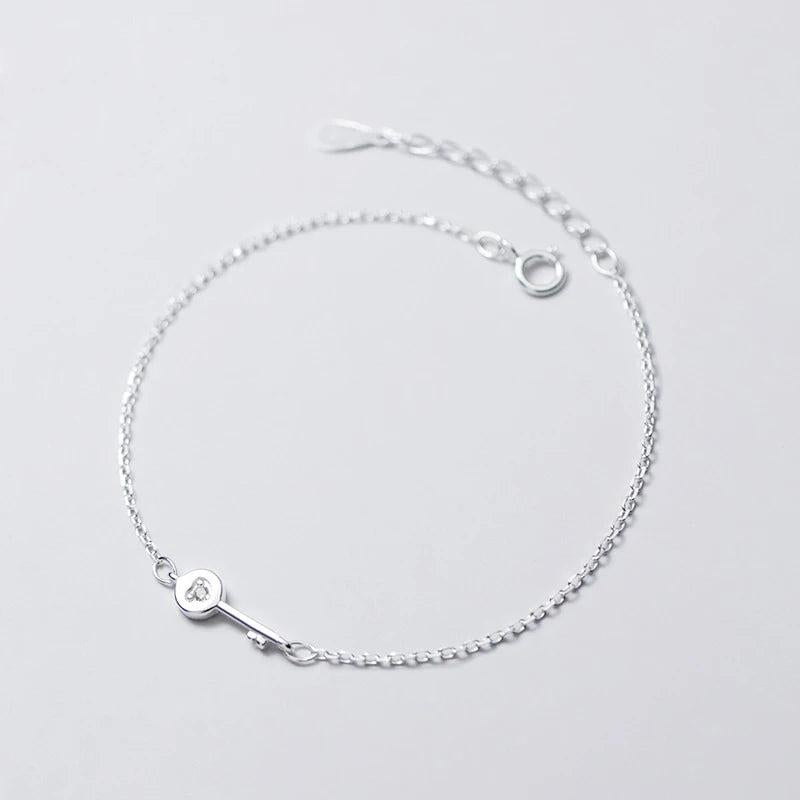 Fine Silver 925 Key Bracelet for Women