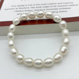 Freshwater Pearl Bracelet Elastic Cord Charm Bracelet Women's Jewelry
