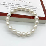 Freshwater Pearl Bracelet Elastic Cord Charm Bracelet Women's Jewelry