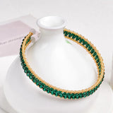 14KGF Crystal Bracelet Vintage Adjustable Jewelry Women
