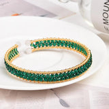 14KGF Crystal Bracelet Vintage Adjustable Jewelry Women