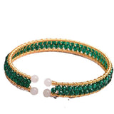 14KGF Crystal Bracelet Vintage Adjustable Jewelry Women