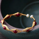 Cinnabar Stone Bracelet for Women Handwork Beads Bracelet