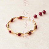 Cinnabar Stone Bracelet for Women Handwork Beads Bracelet