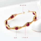 Cinnabar Stone Bracelet for Women Handwork Beads Bracelet