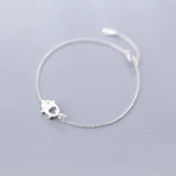 TrustDavis 925 Sterling Silver Love Pig Bracelet For Women