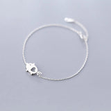TrustDavis 925 Sterling Silver Love Pig Bracelet For Women
