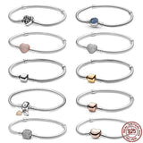 925 Silver Couple Clasp Bracelet for DIY Charm Beads
