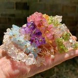 Natural Amethyst Aquamarine Olivine Citrine Bracelet Stone Irregular Jewelry