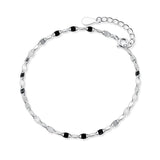Trustdavis 925 Silver Elliptical Slices Bracelet Wedding Jewelry