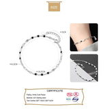 Trustdavis 925 Silver Elliptical Slices Bracelet Wedding Jewelry
