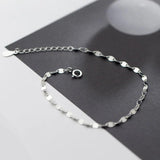 Trustdavis 925 Silver Elliptical Slices Bracelet Wedding Jewelry