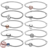 925 Silver Bucket Buckle Bracelet for Women DIY Jewelry