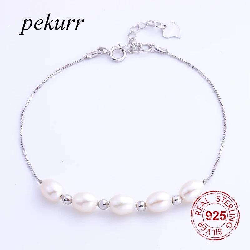 925 Silver Bracelet with Freshwater Pearl for Women