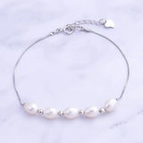 925 Silver Bracelet with Freshwater Pearl for Women
