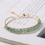14KGF Natural Stone Beads Bracelets for Women Wedding Party Fine Jewelry