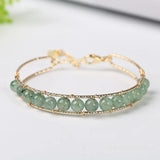 14KGF Natural Stone Beads Bracelets for Women Wedding Party Fine Jewelry