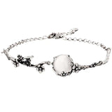 Moonlight Chalcedony Plum Blossom Charm Bracelet