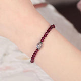 Natural Aquamarine Moonstone Pink Crystal Bracelet for Women