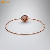 925 Silver Wishbone Heart Bangle Friendship Bangles for Women