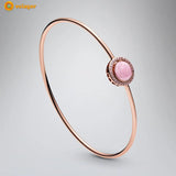 925 Silver Wishbone Heart Bangle Friendship Bangles for Women