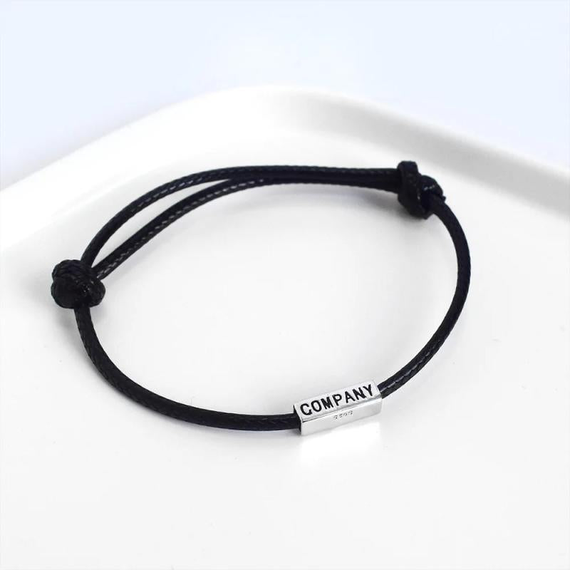 925 Sterling Silver Dolphin Couple Bracelet Adjustable High Wax Line Jewelry