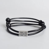 925 Sterling Silver Dolphin Couple Bracelet Adjustable High Wax Line Jewelry