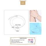 925 Sterling Silver Plane Chain Bracelet Women Girls Gift DD1307