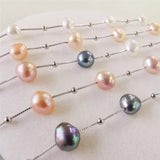 Baroque Pearl Bracelet 925 Sterling Silver Natural Freshwater Pearls For Women