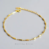 925 Silver Cylinder Slim Bracelets Minimalist Fashionable Women Students Jewelry