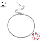 925 Silver 1.8mm Starlight Chain Bracelet Women Hand Jewelry SB111