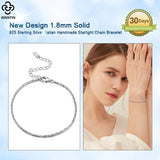 925 Silver 1.8mm Starlight Chain Bracelet Women Hand Jewelry SB111