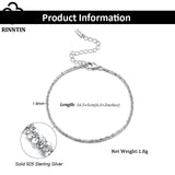 925 Silver 1.8mm Starlight Chain Bracelet Women Hand Jewelry SB111