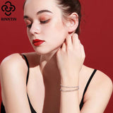 925 Silver 1.8mm Starlight Chain Bracelet Women Hand Jewelry SB111