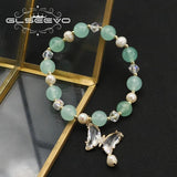 Zircon Butterfly Bracelet Natural Pearls Romantic Charm Fine Jewelry