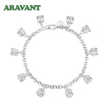 925 Silver Crown Charm Bracelets for Women