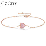 925 Silver Heart CZ Charming Fine Jewelry for Christmas Gift