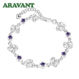 925 Silver Butterfly Bracelet Chains For Women Jewelry