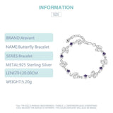 925 Silver Butterfly Bracelet Chains For Women Jewelry