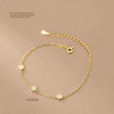 18K Plated CZ Coin Link Chain Bracelet Moon Shape Hand Jewelry