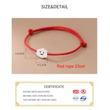 925 Silver Cloud Red Rope Bracelet Classic Party Jewelry