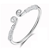 S999 Silver Couple Bracelet with Tight Band Mantra and Cudgel