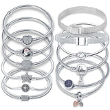 925 Sterling Silver Charm Bracelet for Women