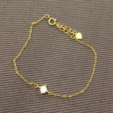 925 Sterling Silver Charm Bracelet with Zircon